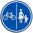 Verkeersbord RVV G11a - Gescheiden fiets- en voetpad