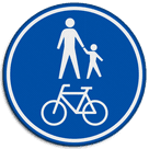 Verkeersbord RVV G11b - Gezamelijke fiets- en voetpad