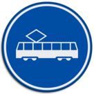 Verkeersbord RVV F15 - Rijbaan of -strook tram