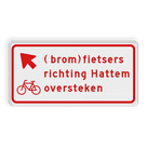 Verkeersbord RVV BW09lb - (brom)fietsers richting plaats oversteken