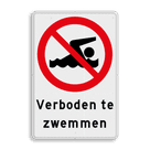 Verkeersbord - Verboden te zwemmen - reflecterend