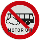 Verkeersbord Motor uitschakelen - Bussen