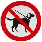 Verkeersbord Honden verboden (ook aangelijnd)