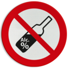 Verbodsbord - Alcohol verboden - reflecterend
