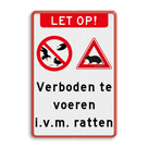 Informatiebord - Verboden te voeren + banner