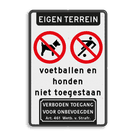 Verkeersbord - Eigen Weg verboden voor honden en om te voetballen