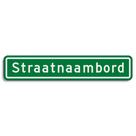 Straatnaambord groen 14 karakters 800x150mm