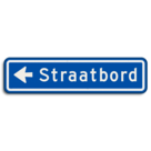 Straatnaambord 10 karakters 600x150 mm met pijl NEN 1772