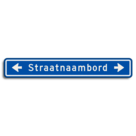 Straatnaambord 18 karakters 1000x150 mm met pijl NEN 1772