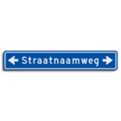 Straatnaambord 17 karakters 1180x200 mm met pijl NEN 1772