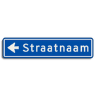 Straatnaambord 12 karakters 900x200 mm met pijl NEN 1772