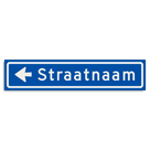 Straatnaambord KOKER 700x150mm - max. 12 karakters - met pijl NEN1772