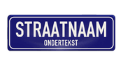 Straatnaambord aluminium DOR 600x200mm met ondertekst - type Binnenstad