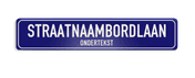 Straatnaambord aluminium DOR 1000x200mm met ondertekst - type Binnenstad