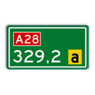 Hectometerbord RVV BB08 600x320mm met letter