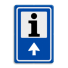 Verkeersbord RVV BW101S104 - Informatiepuntverwijzing met aanpasbare pijlrichting