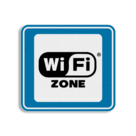 Vlak terreinbord 119x109mm - Pictogram WiFi-zone