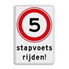 Verkeersbord stapvoets rijden - RVV A01-05 - reflecterend