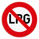 Panneau d'interdiction - Panneau d'interdiction - Entrée interdite aux véhicules LPG