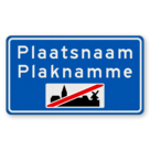 Plaatsnaambord 1400x800mm RVV H02c - Einde bebouwde kom