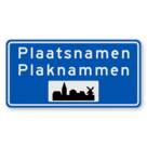 Plaatsnaambord 1600x800mm RVV H01c - Begin bebouwde kom