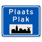 Plaatsnaambord 1000x800mm RVV H01c - Begin bebouwde kom