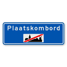 Plaatsnaambord 1800x650mm RVV H02a - Einde bebouwde kom