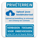 Informatiebord - Privéterrein - Eigen logo - Verboden toegang