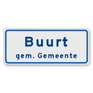 Buurtschapsbord met gemeentenaam