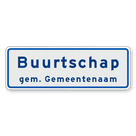 Buurtschapsbord met gemeentenaam