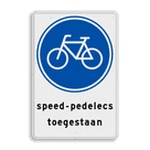 Verkeersbord G11 fietspad - speed-pedelecs toegestaan