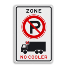 Verkeersbord RVV E201 - zone NO COOLER - reflecterend