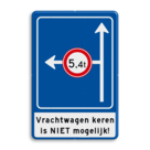 Verkeersbord RVV L10-C21 +ondertekst