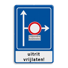 Verkeersbord RVV L10-02r + onderbord + ondertekst