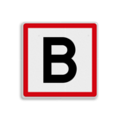 Brand bord vierkant met pictogram Aansluitpunt droge blusleiding - reflecterend