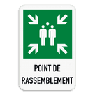 Verzamelplaats bord Franse tekst | POINT DE RASSEMBLEMENT