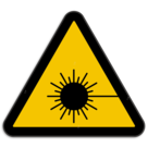 Panneau d'avertissement W004 - Rayonnement laser