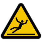 Panneau d'avertissement W011 - Surface glissante