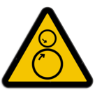 Panneau d'avertissement W025 - Rouleaux contrarotatifs