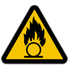 Panneau d'avertissement W028 - Substances comburantes