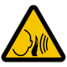 Panneau d'avertissement W038 - Bruit fort soudain