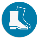 Panneau d'obligation - M008 - Protection obligatoire des pieds