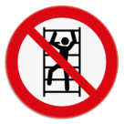 Verbodsbord - Verboden te klimmen - pictogram P009