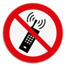 Panneau d'interdiction - P013 - Interdiction d'activer des téléphones mobiles