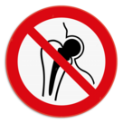 Verbodsbord - Verboden toegang voor personen met metalen implantaten - pictogram P014
