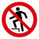 Panneau d'interdiction - P019 - Interdiction de marcher sur la surface