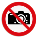 Panneau d'interdiction - P029 - Interdiction de photographier