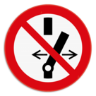 Panneau d'interdiction - P031 - Ne pas modifier la position de l’interrupteur