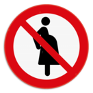 Panneau d'interdiction - P042 - Interdit aux femmes enceintes