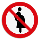 Verbodsbord - Verboden voor zwangere vrouwen - pictogram P042